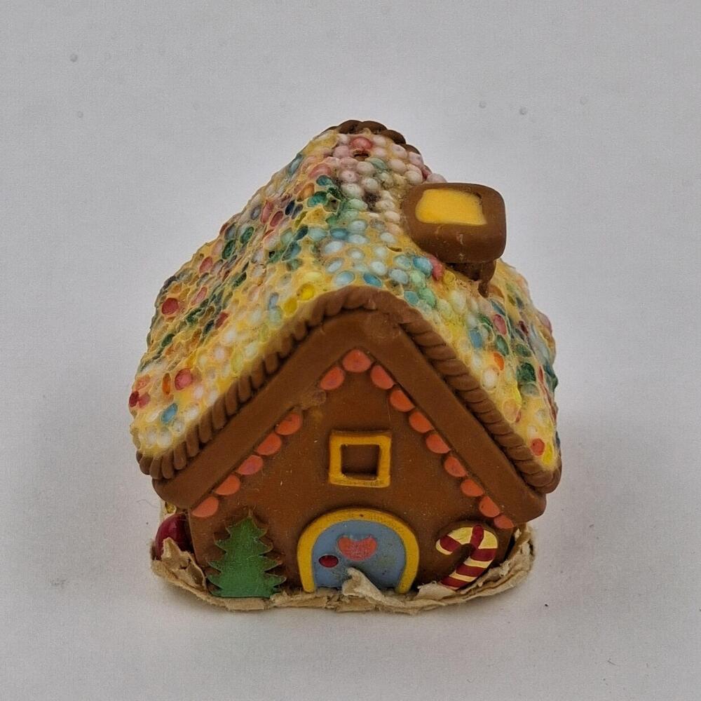 Mini Gingerbread House Christmas Building Figurine Multicolor Plastic Holiday